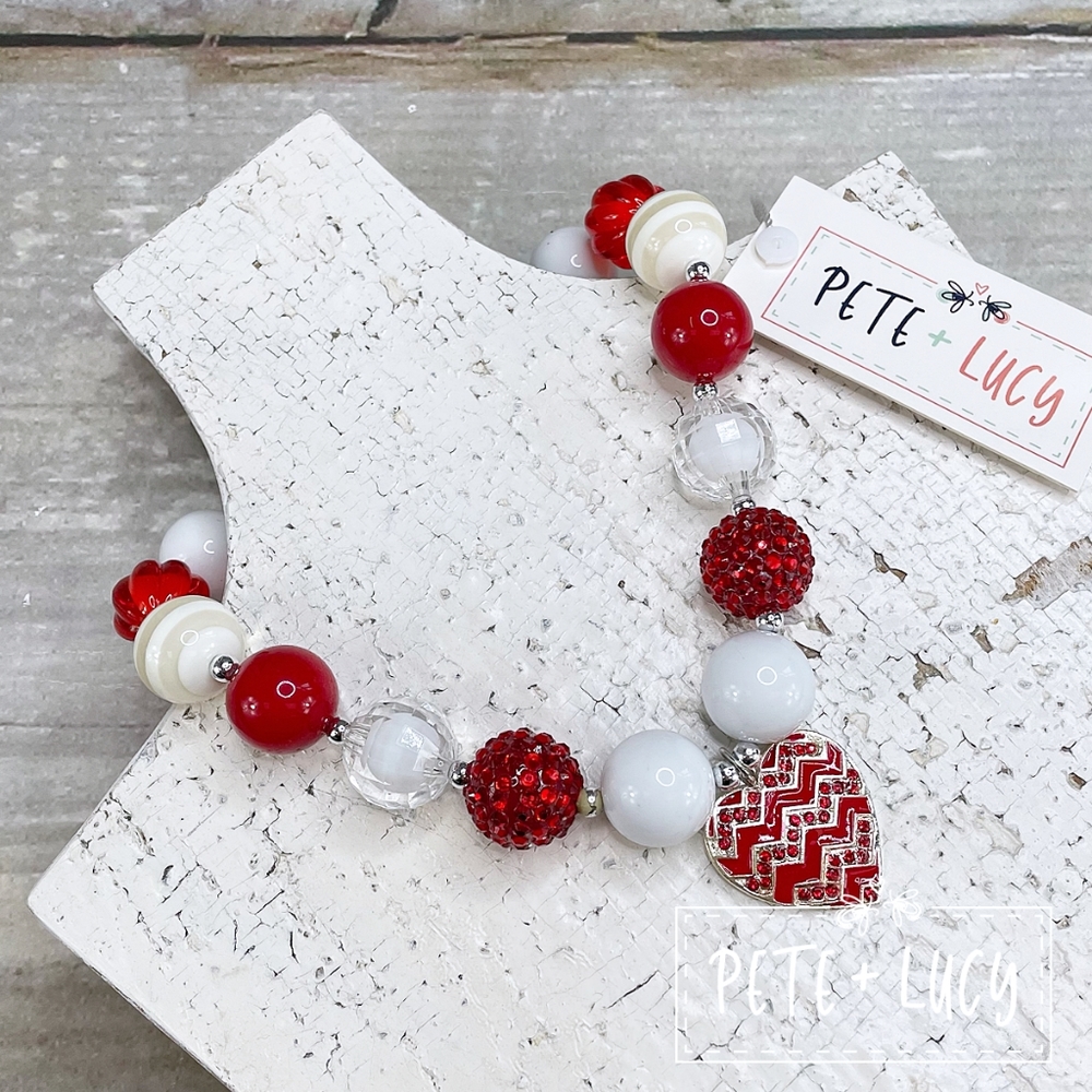Kids bubblegum necklace Love in the wild collection, 20mm chunky beads